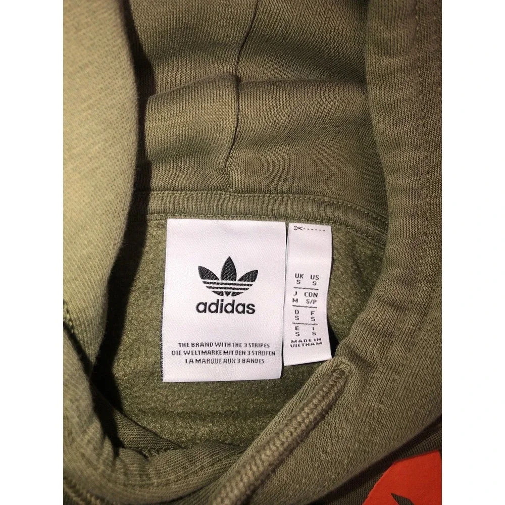 Adidas Originals Circle Logo‎ Hoodie Men's S Olive  Green